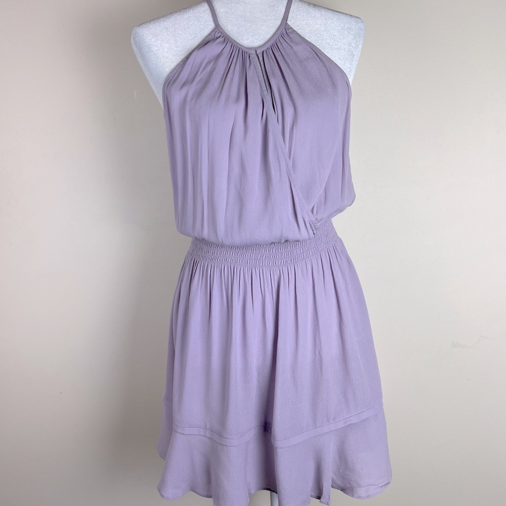 bobi Los Angeles REVOLVE | Smocked Waist Surplice Dress Lavender